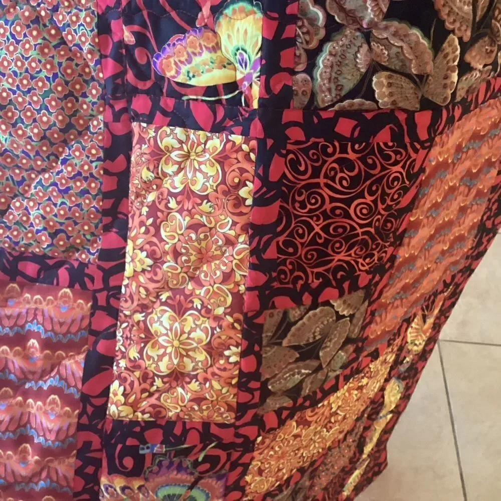 NWT. Hand Crafted Bright and Beautiful Butterfly Quilt
